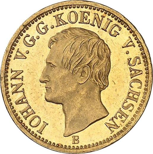 Anverso Media corona 1870 B - valor de la moneda de oro - Sajonia, Juan