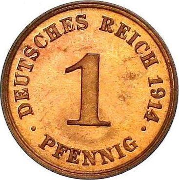 Anverso 1 Pfennig 1914 D "Tipo 1890-1916" - valor de la moneda  - Alemania, Imperio alemán