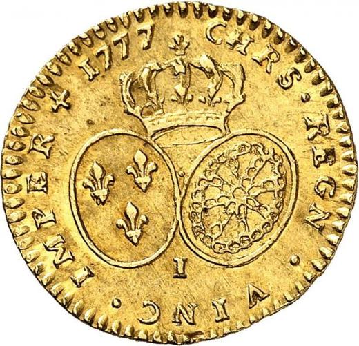 Reverso Medio Louis d'Or 1777 I Limoges - valor de la moneda de oro - Francia, Luis XVI