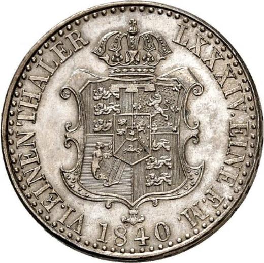 Rewers monety - 1/6 talara 1840 S - cena srebrnej monety - Hanower, Ernest August I
