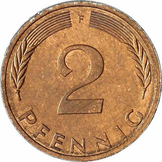 Аверс монеты - 2 пфеннига 1972 года F - цена  монеты - Германия, ФРГ