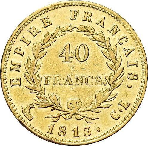Rewers monety - 40 franków 1813 CL "Typ 1809-1813" Genua - cena złotej monety - Francja, Napoleon I