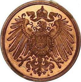 Реверс монеты - 1 пфенниг 1910 года A "Тип 1890-1916" - цена  монеты - Германия, Германская Империя