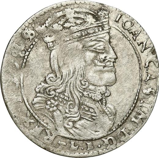 Anverso Szostak (6 groszy) 1664 TLB "Lituania" - valor de la moneda de plata - Polonia, Juan II Casimiro