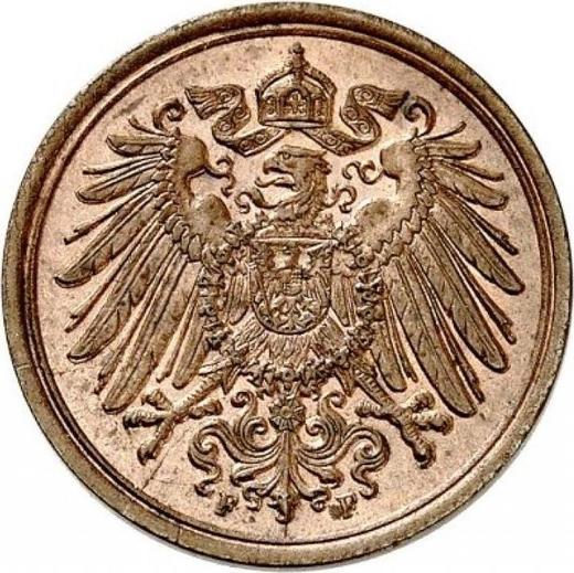 Реверс монеты - 1 пфенниг 1892 года F "Тип 1890-1916" - цена  монеты - Германия, Германская Империя
