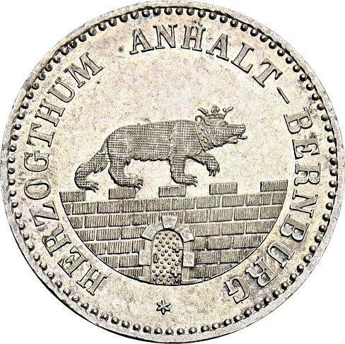 Anverso 1/6 tálero 1856 A - valor de la moneda de plata - Anhalt-Bernburg, Alejandro Carlos