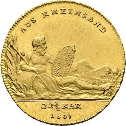 Реверс монеты - Дукат 1807 года B - цена золотой монеты - Баден, Карл Фридрих