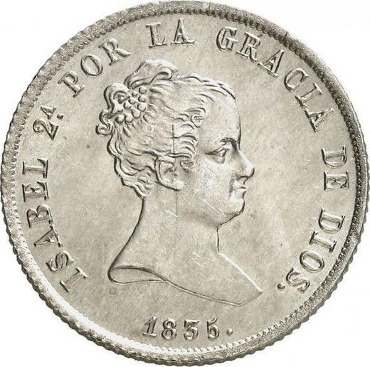 Аверс монеты - 4 реала 1835 года M CR - цена серебряной монеты - Испания, Изабелла II