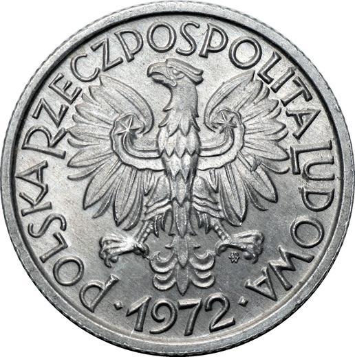 Аверс монеты - 2 злотых 1972 года MW "Колосья и фрукты" - цена  монеты - Польша, Народная Республика