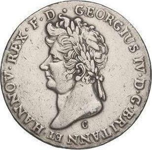 Awers monety - 2/3 talara 1828 C "Typ 1822-1829" - cena srebrnej monety - Hanower, Jerzy IV