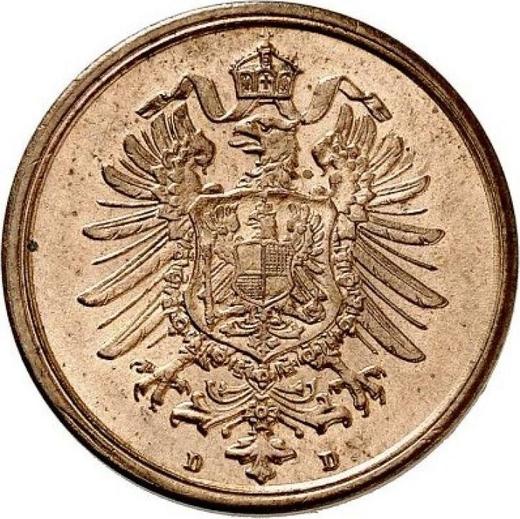 Reverso 2 Pfennige 1875 D "Tipo 1873-1877" - valor de la moneda  - Alemania, Imperio alemán