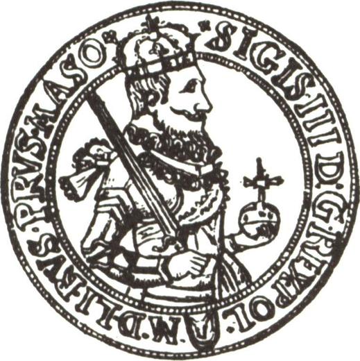 Аверс монеты - Полталера 1630 года II "Тип 1630-1632" - цена серебряной монеты - Польша, Сигизмунд III Ваза