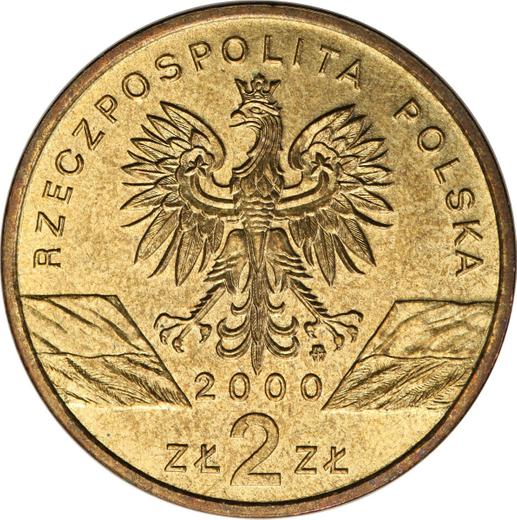 Аверс монеты - 2 злотых 2000 года MW NR "Удод" - цена  монеты - Польша, III Республика после деноминации