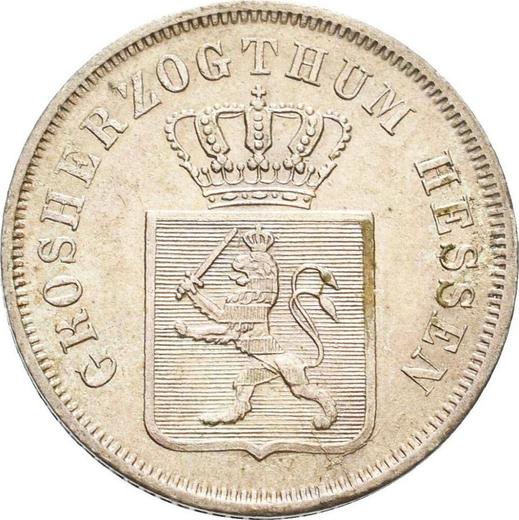 Аверс монеты - 6 крейцеров 1848 года - цена серебряной монеты - Гессен-Дармштадт, Людвиг III