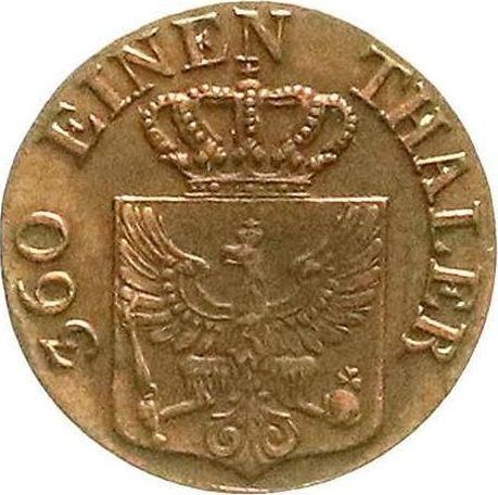 Аверс монеты - 1 пфенниг 1822 года D - цена  монеты - Пруссия, Фридрих Вильгельм III