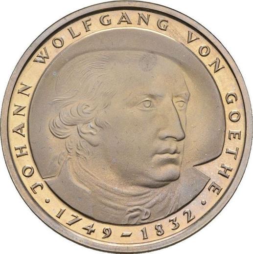 Anverso 5 marcos 1982 D "Goethe" - valor de la moneda  - Alemania, RFA