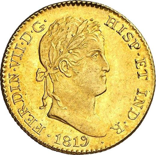 Awers monety - 2 escudo 1819 M GJ - cena złotej monety - Hiszpania, Ferdynand VII