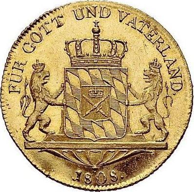 Реверс монеты - Дукат 1808 года - цена золотой монеты - Бавария, Максимилиан I
