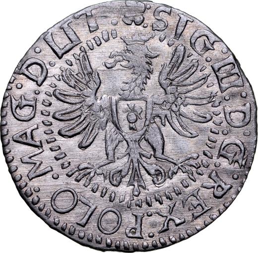 Аверс монеты - 1 грош 1615 года HW "Литва" - цена серебряной монеты - Польша, Сигизмунд III Ваза