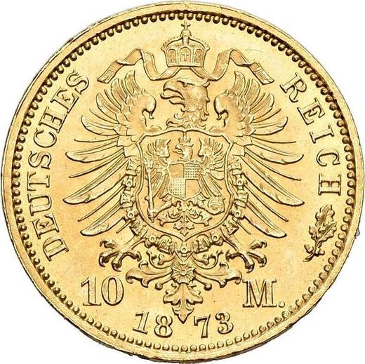 Reverso 10 marcos 1873 A "Prusia" - valor de la moneda de oro - Alemania, Imperio alemán