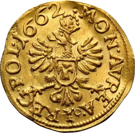 Rewers monety - Półdukat 1662 AT "Typ 1660-1662" - cena złotej monety - Polska, Jan II Kazimierz
