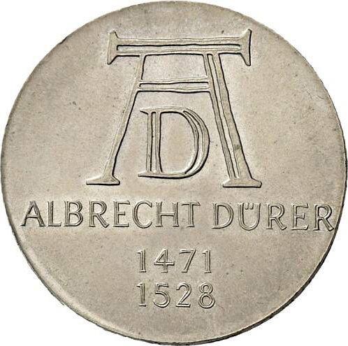 Аверс монеты - 5 марок 1971 года D "Альбрехт Дюрер" Никель - цена  монеты - Германия, ФРГ