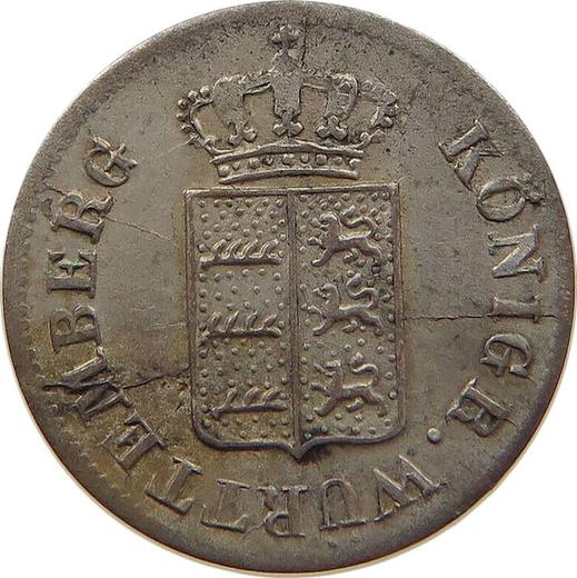 Аверс монеты - 1 крейцер 1840 года - цена серебряной монеты - Вюртемберг, Вильгельм I