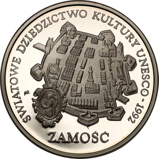 Reverso 300000 eslotis 1993 MW ANR "Patrimonio Cultural Mundial de la UNESCO - Zamość" - valor de la moneda de plata - Polonia, República moderna