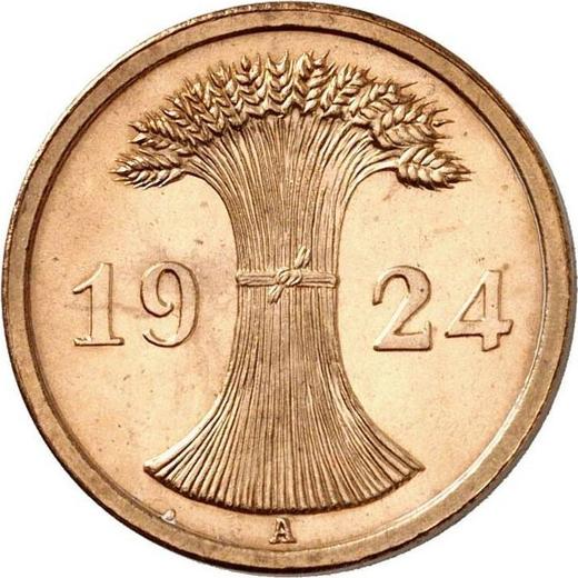 Reverso 2 Reichspfennigs 1924 A - valor de la moneda  - Alemania, República de Weimar