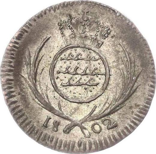Rewers monety - 3 krajcary 1802 - cena srebrnej monety - Wirtembergia, Fryderyk I