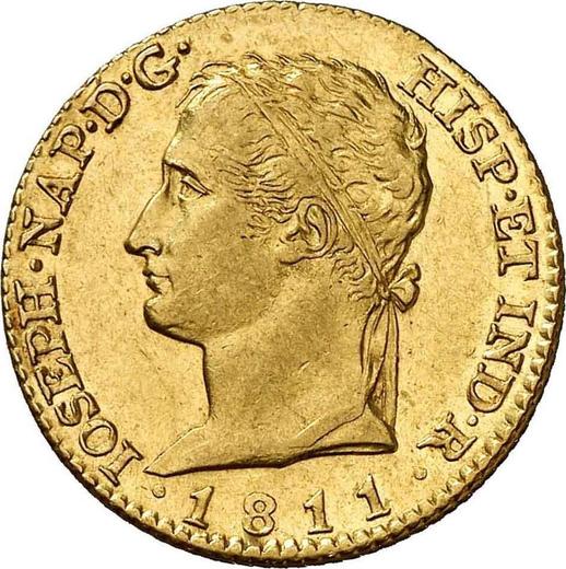 Awers monety - 80 réales 1811 M AI - cena złotej monety - Hiszpania, Józef Bonaparte