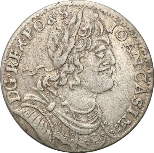 Аверс монеты - Орт (18 грошей) 1652 года MW "Тип 1650-1655" - цена серебряной монеты - Польша, Ян II Казимир