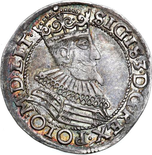 Аверс монеты - Шестак (6 грошей) 1595 года IF "Тип 1595-1603" - цена серебряной монеты - Польша, Сигизмунд III Ваза