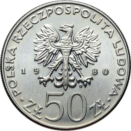 Awers monety - 50 złotych 1980 MW "Kazimierz I Odnowiciel" Miedź-nikiel - cena  monety - Polska, PRL