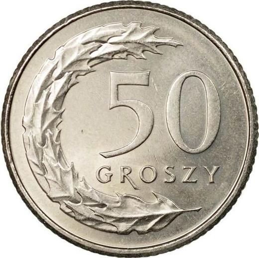 Rewers monety - 50 groszy 2010 MW - cena  monety - Polska, III RP po denominacji