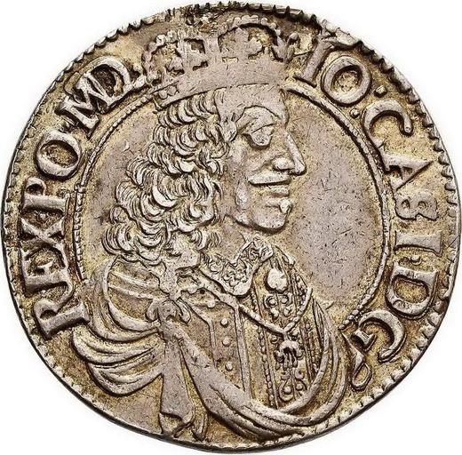 Аверс монеты - Полталера 1649 года GP "Широкий портрет" - цена серебряной монеты - Польша, Ян II Казимир