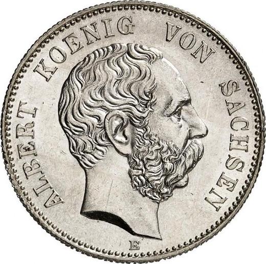 Аверс монеты - 2 марки 1893 года E "Саксония" - цена серебряной монеты - Германия, Германская Империя