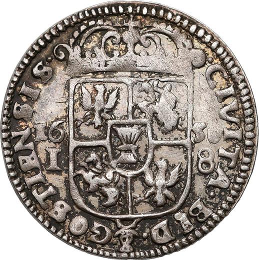 Реверс монеты - Орт (18 грошей) 1650 года - цена серебряной монеты - Польша, Ян II Казимир
