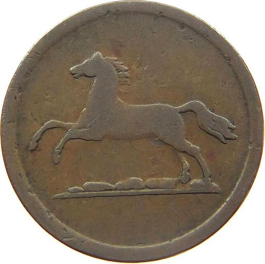Аверс монеты - 2 пфеннига 1856 года B - цена  монеты - Брауншвейг-Вольфенбюттель, Вильгельм
