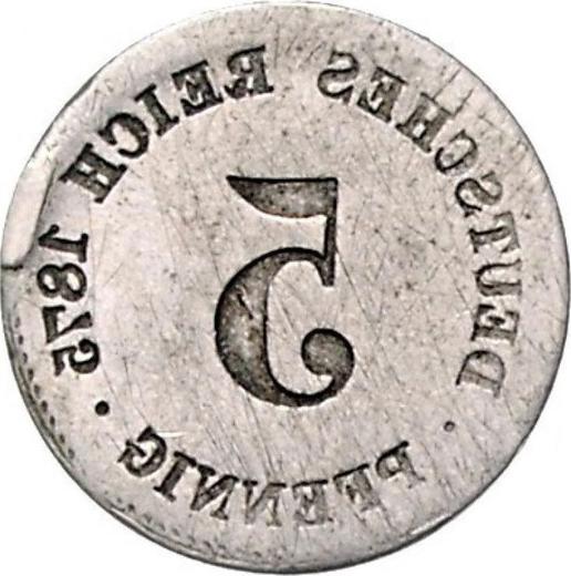 Reverso 5 Pfennige 1874-1889 "Tipo 1874-1889" Moneda incusa - valor de la moneda  - Alemania, Imperio alemán