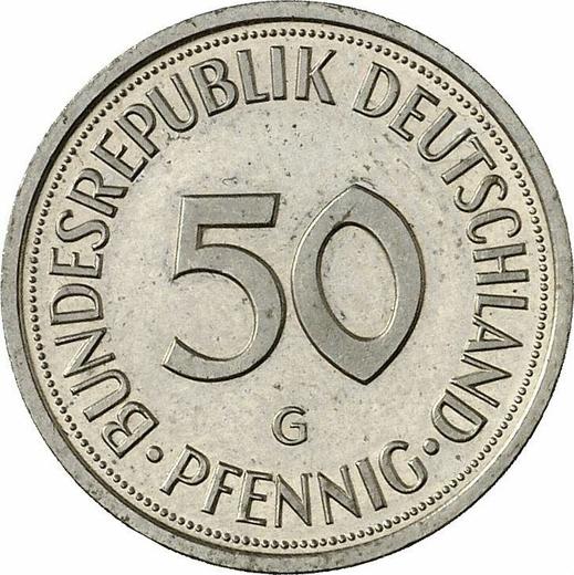 Anverso 50 Pfennige 1989 G - valor de la moneda  - Alemania, RFA