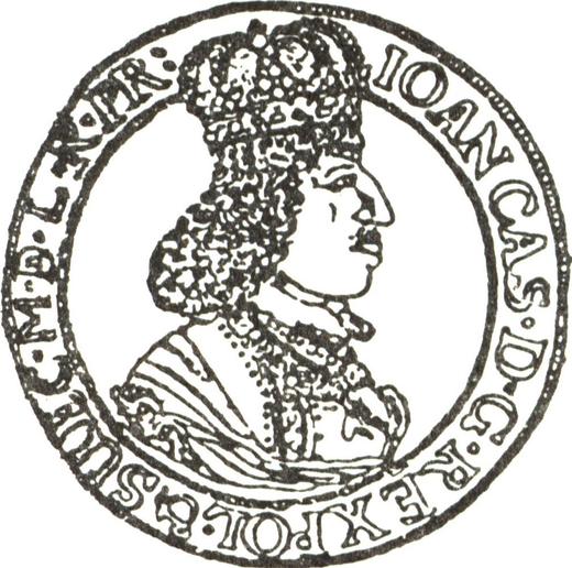 Аверс монеты - Талер 1652 года GR "Гданьск" - цена серебряной монеты - Польша, Ян II Казимир