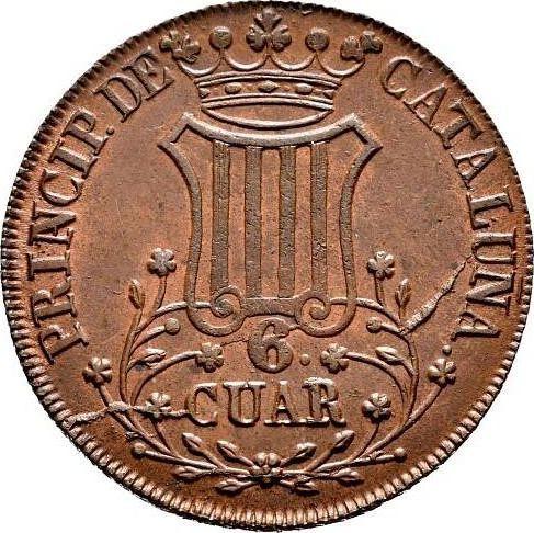 Revers 6 Cuartos 1841 "Katalonien" - Münze Wert - Spanien, Isabella II