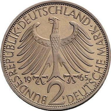 Reverso 2 marcos 1965 F "Max Planck" - valor de la moneda  - Alemania, RFA