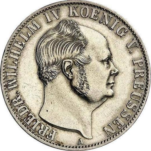 Аверс монеты - Талер 1856 года A "Горный" - цена серебряной монеты - Пруссия, Фридрих Вильгельм IV