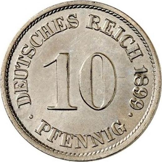 Anverso 10 Pfennige 1899 J "Tipo 1890-1916" - valor de la moneda  - Alemania, Imperio alemán