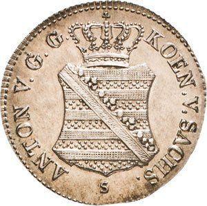 Anverso 1/12 tálero 1831 S - valor de la moneda de plata - Sajonia, Antonio