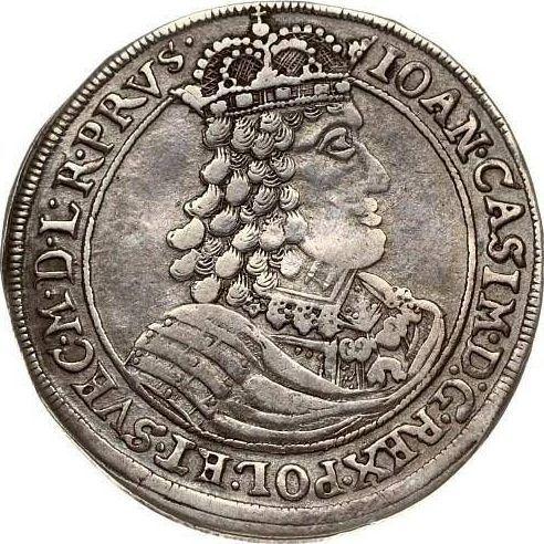 Аверс монеты - Орт (18 грошей) 1653 года HIL "Торунь" - цена серебряной монеты - Польша, Ян II Казимир
