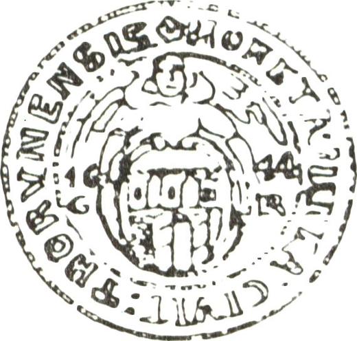 Реверс монеты - Дукат 1644 года GR "Торунь" - цена золотой монеты - Польша, Владислав IV