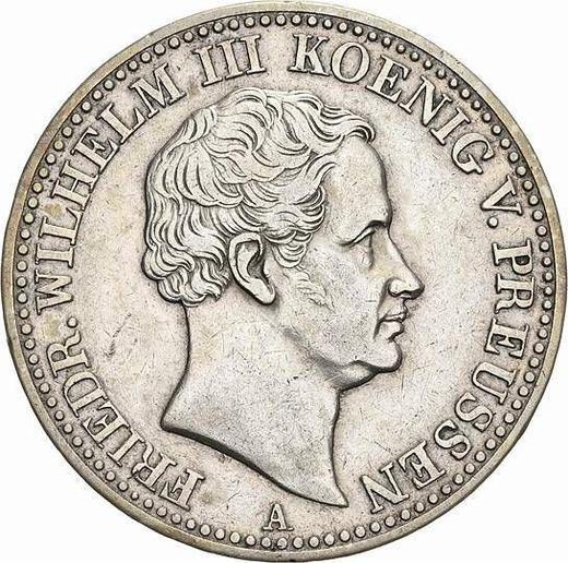 Anverso Tálero 1838 A "Minero" - valor de la moneda de plata - Prusia, Federico Guillermo III
